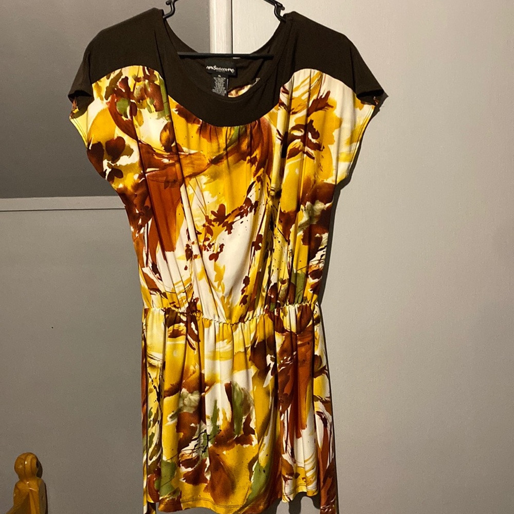 Brown and Yellow dress shirt